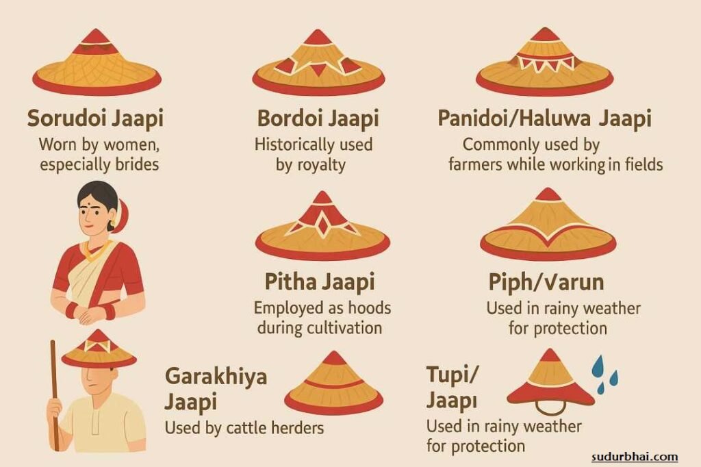 Different types of Assam Jaapi