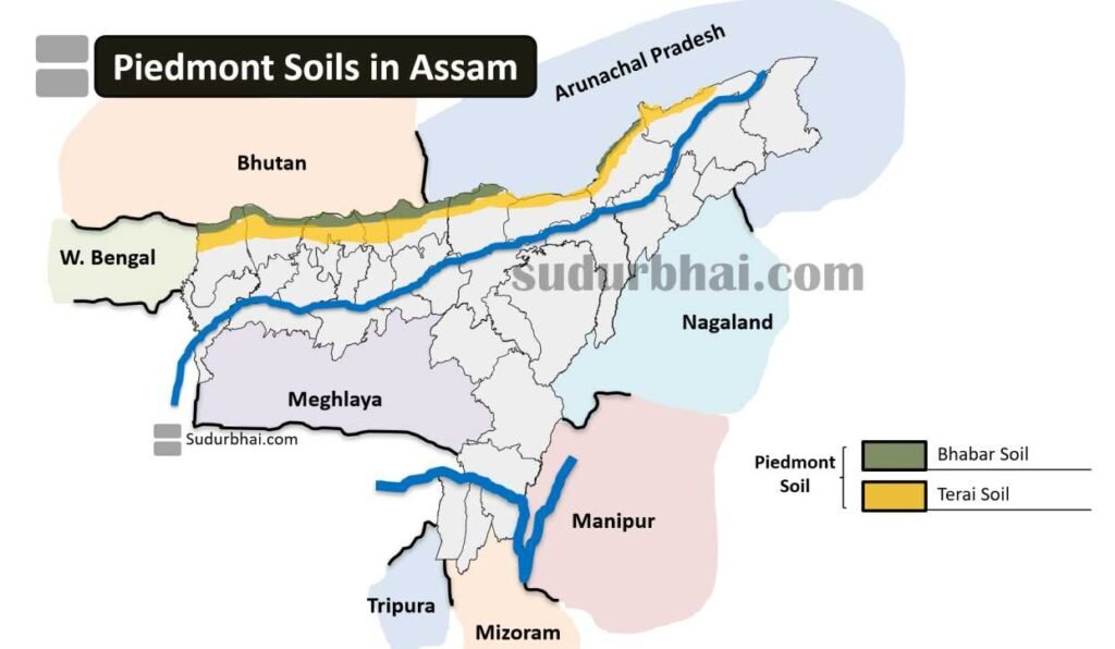 Piedmont soil in Assam