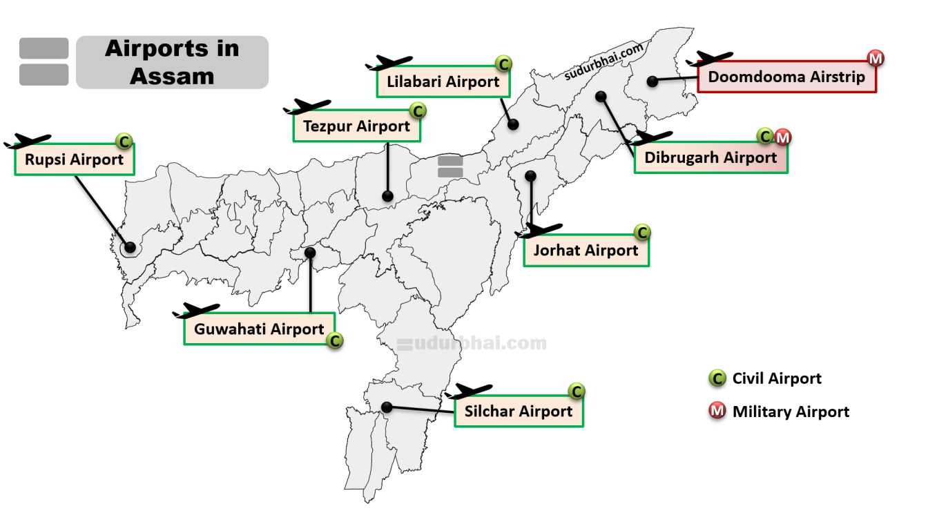 Airports in Assam