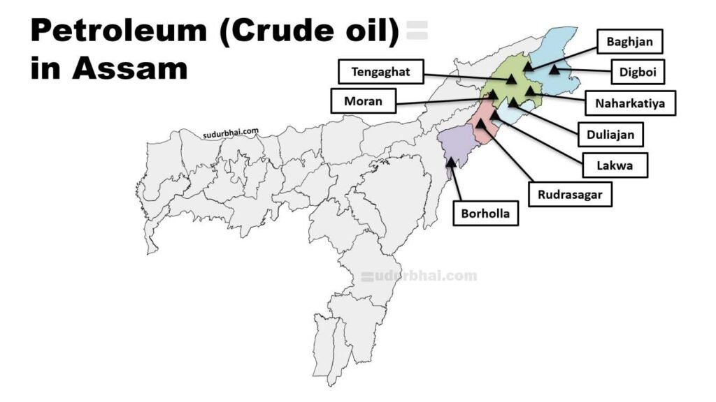 Petroleum map of Assam
