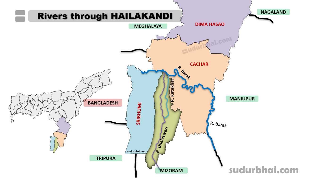 Rivers through Hailakandi