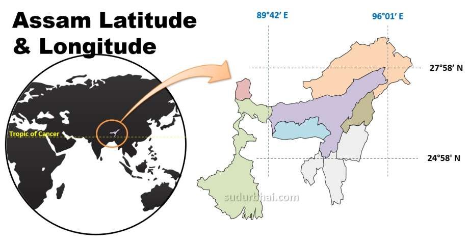 Assam Latitude Longitude | sudurbhai.com