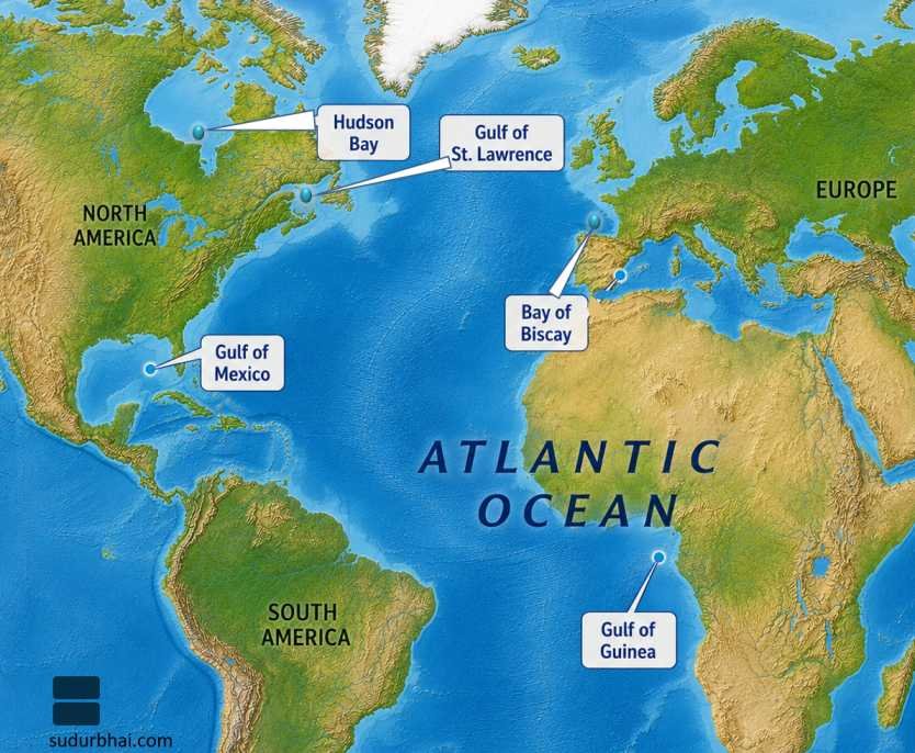 Atlantic Ocean Gulfs and Bays