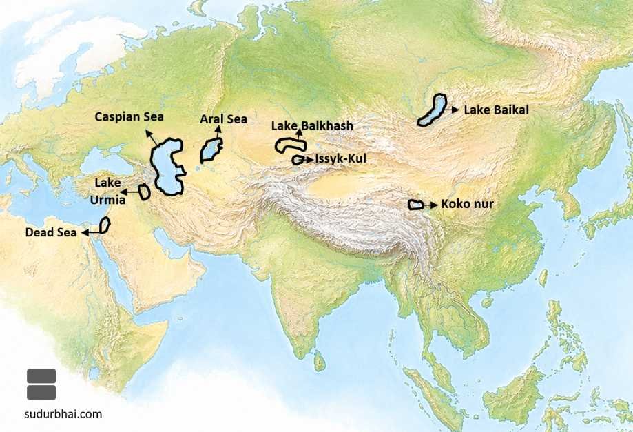 Lakes in Asia