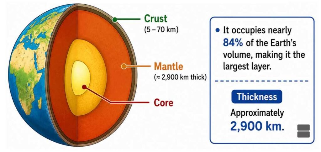 Mantle thickness