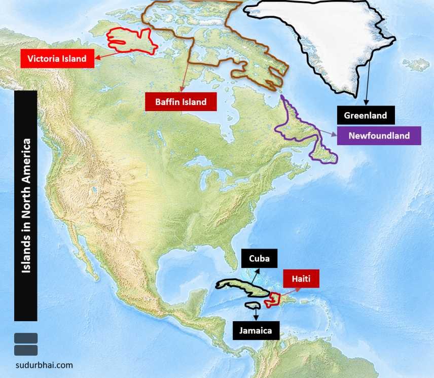 Islands in North America