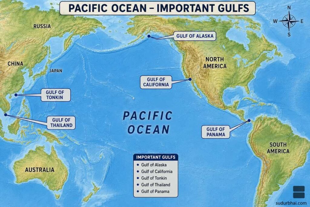 Pacific Ocean Gulfs