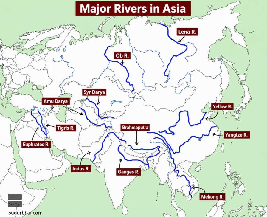Rivers in Asia