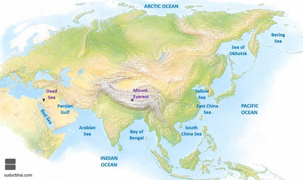 Seas around Asia