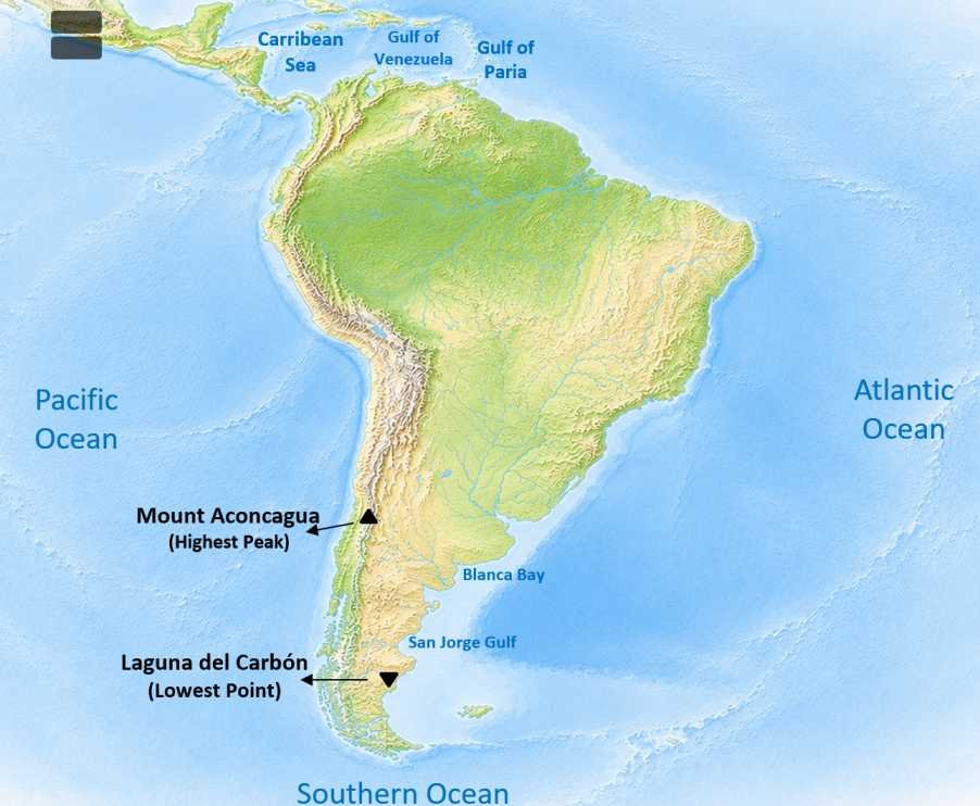 South America Surrounding Seas