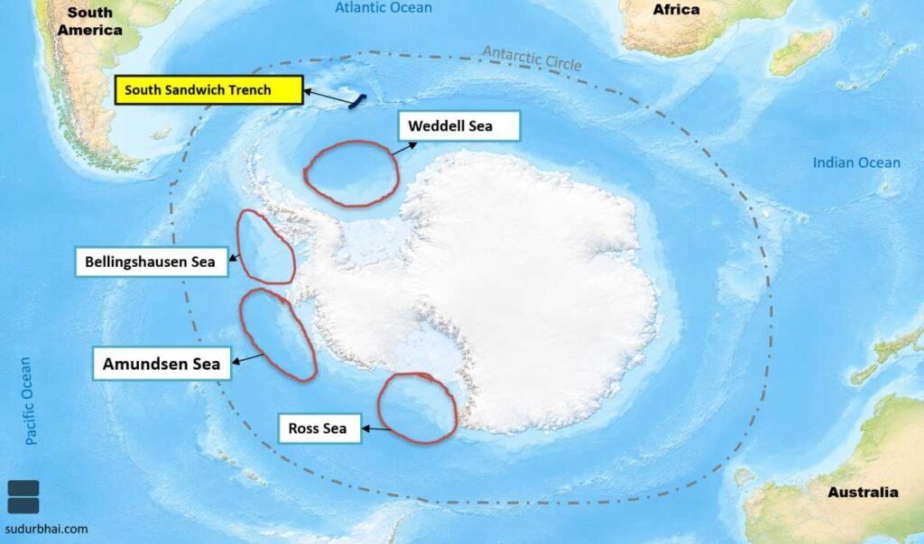 Seas in Southern Ocean