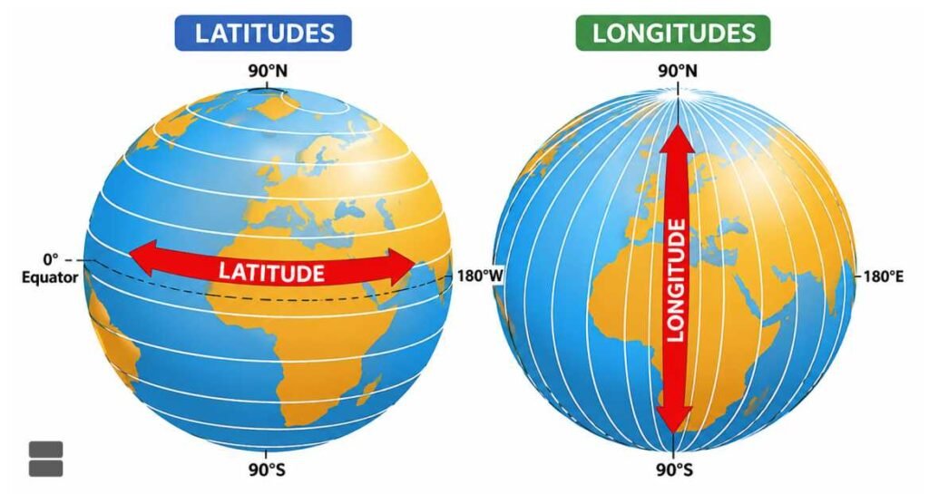 latitudes and Longitudes
