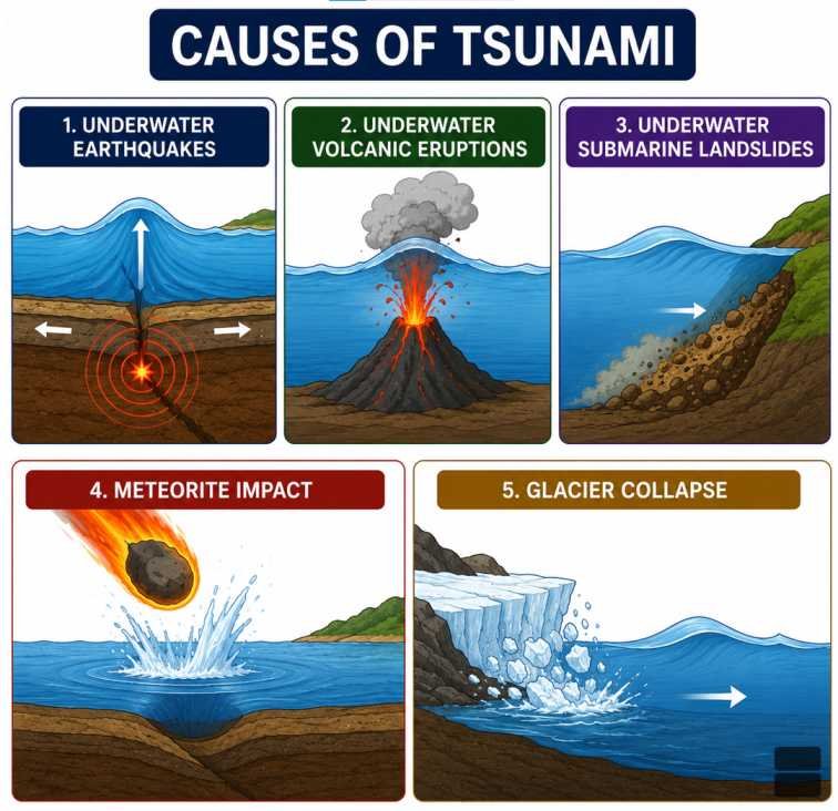 Causes of Tsunami