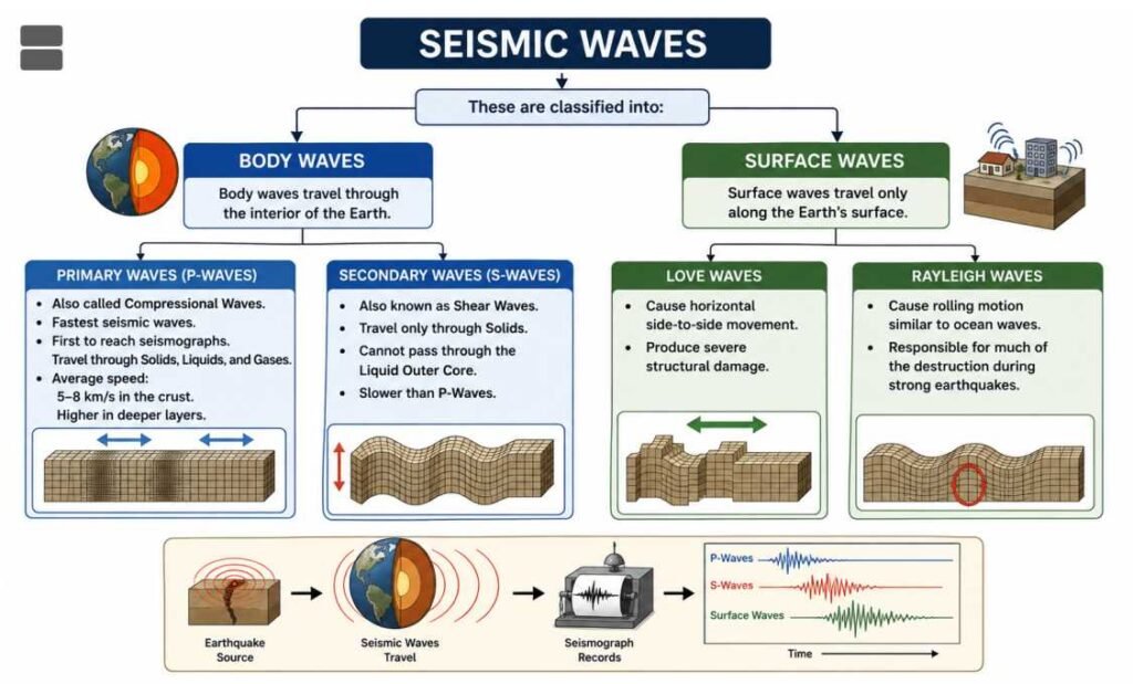 Seismic Waves P waves S waves