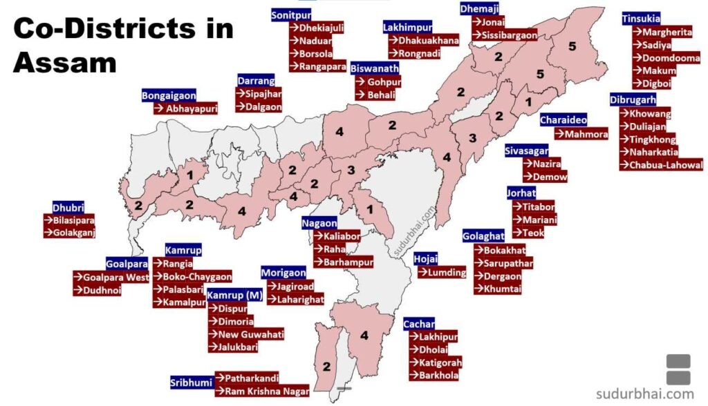 Co-district in Assam |Assam Codistricts