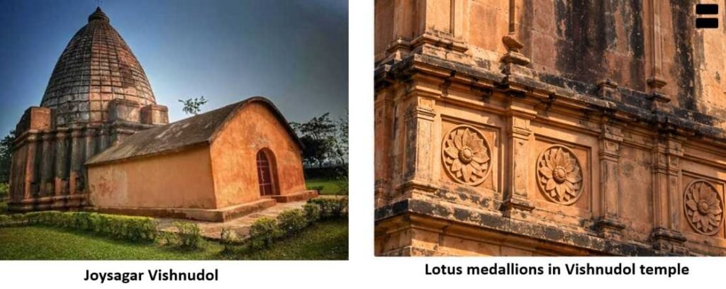 Joysagar Vishnudol , Lotus medallions in Vishnudol temple