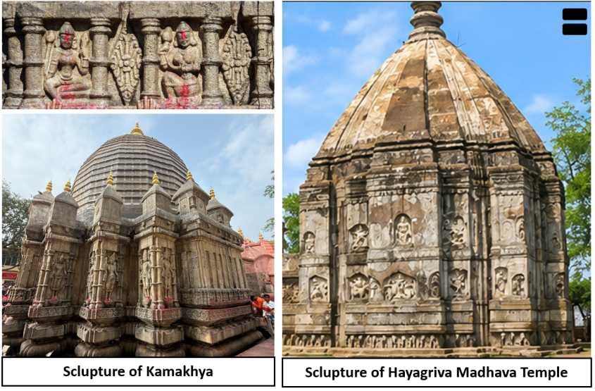 Sculpture of Kamakhya and Hayagriva Madhava Temple